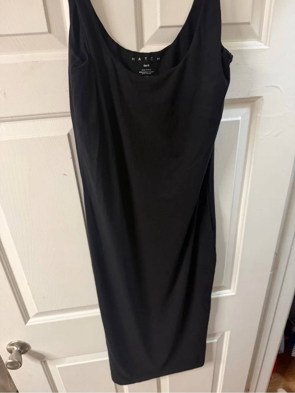 HATCH Black Scoop Neck Maternity Tank Dress